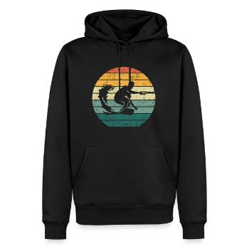 Rétro Wakeboard Wakeboard Wakeboard Wakeboard wakeboard - Sweat à capuche Premium bio Homme - noir - Devant - Nico (187cm)