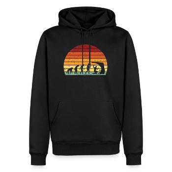 Géologue Evolution Géologie Steinmetz - Sweat à capuche Premium bio Homme - noir - Devant - Nico (187cm)