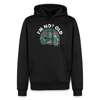i m not old i m classic - Sweat à capuche Premium bio Homme - noir - Devant - Nico (187cm)