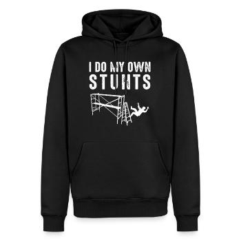 Scaffolding I Do My Own Stunts Scaffolding - Men’s Premium Organic Hoodie - black - Front - Nico (187cm)