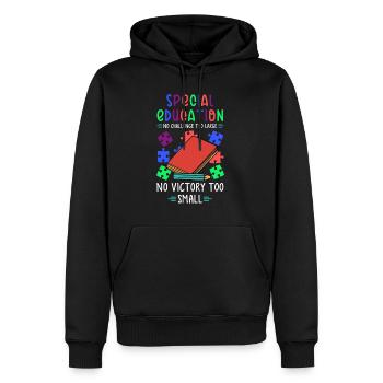 Enseignement spécial enseignants, pédagogie spécialisée - Sweat à capuche Premium bio Homme - noir - Devant - Nico (187cm)