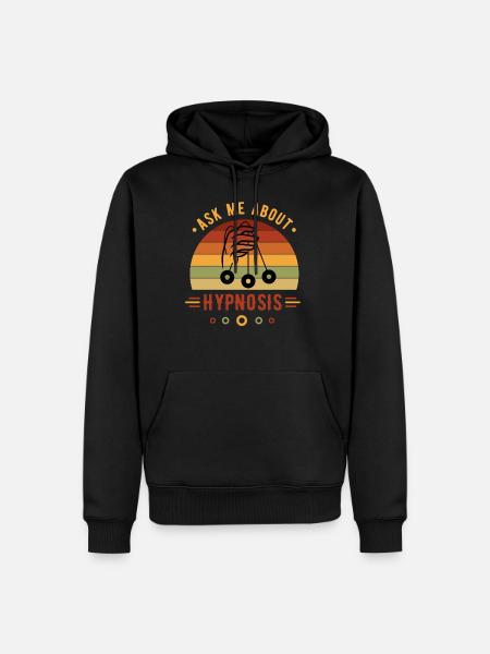 Hypnotist, hypnotist optical, spiral, - Men’s Premium Organic Hoodie - black