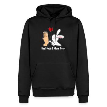 Best Rabbit Mom Ever - Sweat à capuche Premium bio Homme - noir - Devant - Nico (187cm)