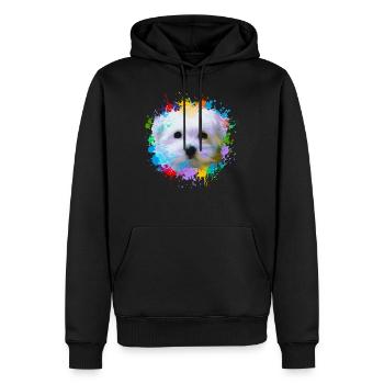 Malsains amoureux des animaux Chiens Eau Peinture Water Art - Sweat à capuche Premium bio Homme - noir - Devant - Nico (187cm)