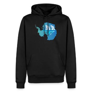 Antarktis & Wal Klimawandel & Umweltschutz Südpol - Männer Premium Bio Hoodie - Schwarz - Vorne - Nico (187cm)