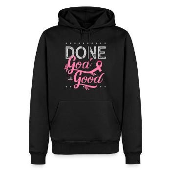 Chemo, Chemo Brustkrebs, rosa Schleife, - Männer Premium Bio Hoodie - Schwarz - Vorne - Nico (187cm)