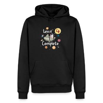 Astronaut 4th Birthday Level 4 Complete Space 4 - Männer Premium Bio Hoodie - Schwarz - Vorne - Nico (187cm)