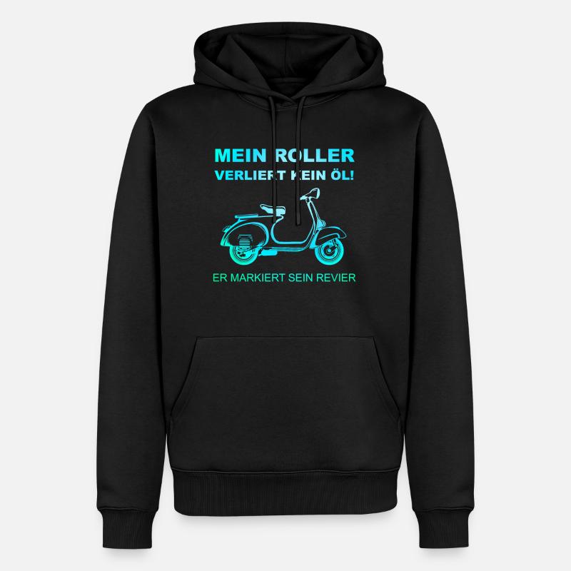 roller - Männer Premium Bio Hoodie - Schwarz