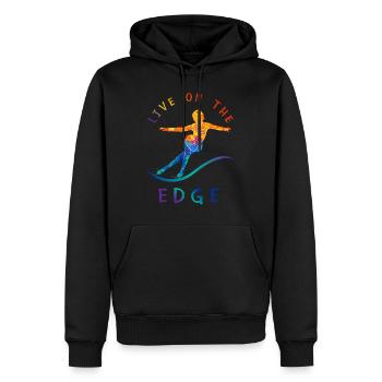 Schlittschuhlaufen, Schlittschuhlaufen - Männer Premium Bio Hoodie - Schwarz - Vorne - Nico (187cm)