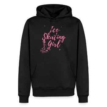 Schlittschuhlaufen, Schlittschuhlaufen - Männer Premium Bio Hoodie - Schwarz - Vorne - Nico (187cm)