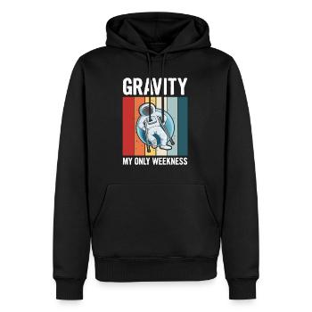 jambes de conception pour un ami avec un - Sweat à capuche Premium bio Homme - noir - Devant - Nico (187cm)