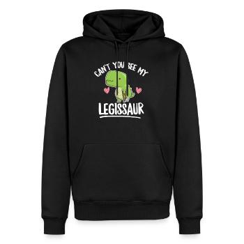Gipsbein Spruch für deine Tochter mit einem - Männer Premium Bio Hoodie - Schwarz - Vorne - Nico (187cm)