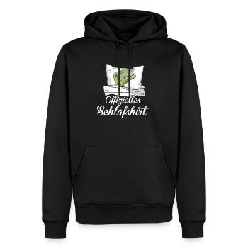 Offizielles Schlafshirt Schlafanzug Dino T-Rex - Männer Premium Bio Hoodie - Schwarz - Vorne - Nico (187cm)