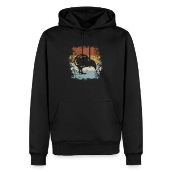 Kiwi Vogel Vintage Kiwi Vogel Vintage - Männer Premium Bio Hoodie - Schwarz - Vorne - Nico (187cm)