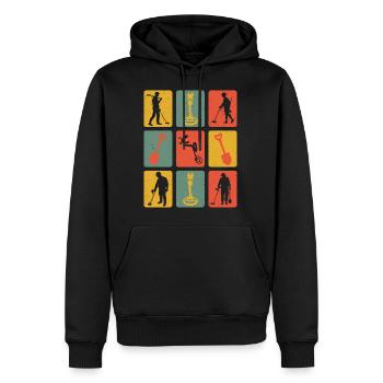 Metal Detector Detectorist Metal Detecting Lover - Sweat à capuche Premium bio Homme - noir - Devant - Nico (187cm)