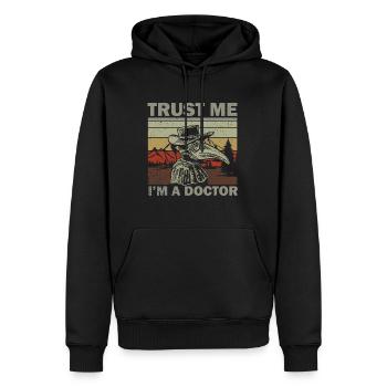 Trust Me I’m A Doctor Docteur Dr Lustige Docteur - Sweat à capuche Premium bio Homme - noir - Devant - Nico (187cm)