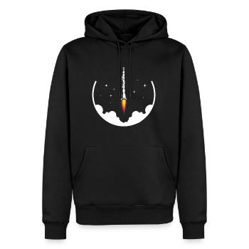 Clarinette fusée instrument de musique clarinettes - Sweat à capuche Premium bio Homme - noir - Devant - Nico (187cm)