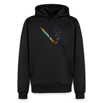 Clarinet Musical instrument Musical note Clarinetist - Men’s Premium Organic Hoodie - black - Front - Nico (187cm)