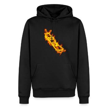 Feuer Snowboard Snowboarder - Männer Premium Bio Hoodie - Schwarz - Vorne - Nico (187cm)
