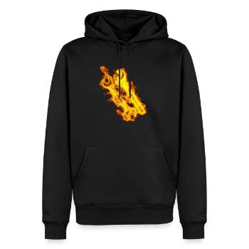 Fire Mechanic Tools - Men’s Premium Organic Hoodie - black - Front - Nico (187cm)