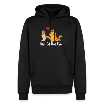 Meilleur Cat Dad Ever Cat L amer Papa Best Dad - Sweat à capuche Premium bio Homme - noir - Devant - Nico (187cm)