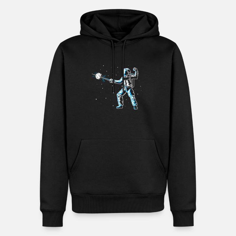 Astronaute Escrime Épée Épée Épée Degen Escrimeur drôle - Sweat à capuche Premium bio Homme - noir