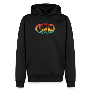 Ski-Brille Snowboarder Vintage Geschenk Berge - Männer Premium Bio Hoodie - Schwarz - Vorne - Nico (187cm)