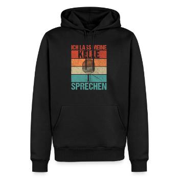 Ping-pong Proverbe pour un joueur de ping-pong - Sweat à capuche Premium bio Homme - noir - Devant - Nico (187cm)