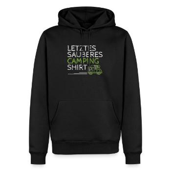 Letztes Sauberes Camping - Männer Premium Bio Hoodie - Schwarz - Vorne - Nico (187cm)