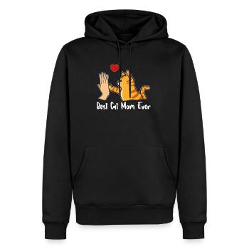 Meilleure maman de chat de tous les temps - Sweat à capuche Premium bio Homme - noir - Devant - Nico (187cm)