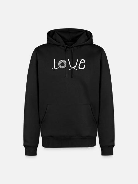 Love Eisklettern Geschenk - Männer Premium Bio Hoodie - Schwarz