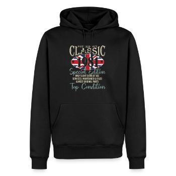 Pas vieux, Mais l’Union Britannique Classique Jack, - Sweat à capuche Premium bio Homme - noir - Devant - Nico (187cm)