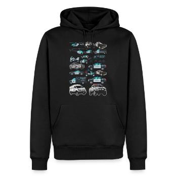 Voiture de police Police Véhicules d’intervention d’urgence - Sweat à capuche Premium bio Homme - noir - Devant - Nico (187cm)