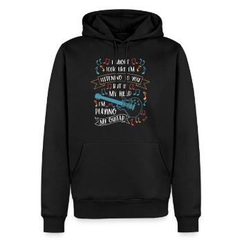 Gitarre Musik Instrument Musiker Geschenkidee - Männer Premium Bio Hoodie - Schwarz - Vorne - Nico (187cm)