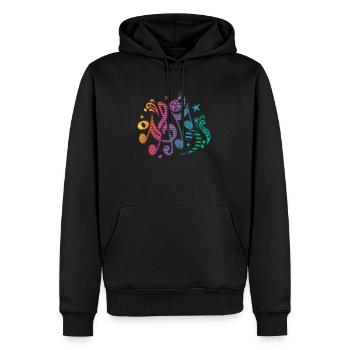 E Guitar Musical Instrument Bigfoot Guitarist - Männer Premium Bio Hoodie - Schwarz - Vorne - Nico (187cm)