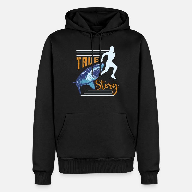 Amputation Rollstuhl Behinderung Handicap Geschenk - Männer Premium Bio Hoodie - Schwarz