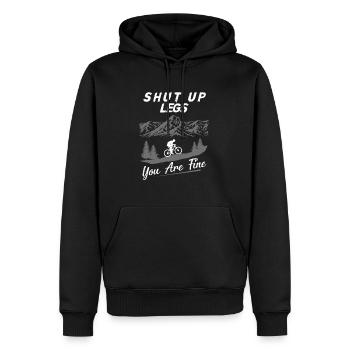 Shut Up Legs You Are Fine Mountain Biking Bikers - Männer Premium Bio Hoodie - Schwarz - Vorne - Nico (187cm)