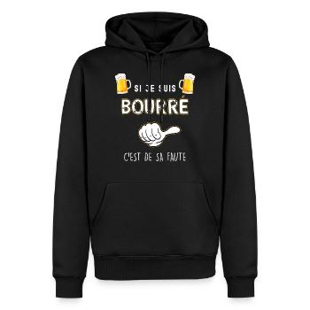 Biere, wenn ich betrunken bin, Dad Humor, Onkel. - Männer Premium Bio Hoodie - Schwarz - Vorne - Nico (187cm)
