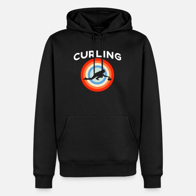 Curling Geschenk - Männer Premium Bio Hoodie - Schwarz