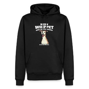 Mein Whippet Hört Hervorragend Ist Ihm Nur Egal - Männer Premium Bio Hoodie - Schwarz - Vorne - Nico (187cm)