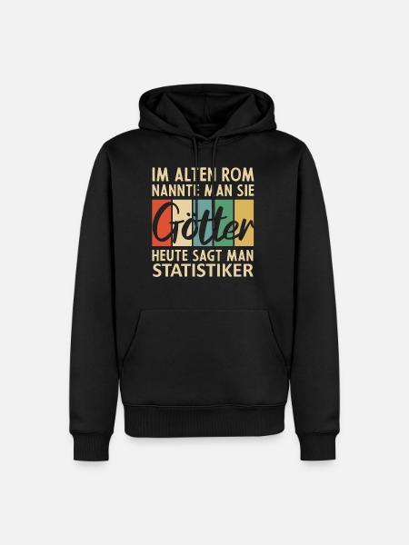 Lustige Statistiker Sprüche - Männer Premium Bio Hoodie - Schwarz