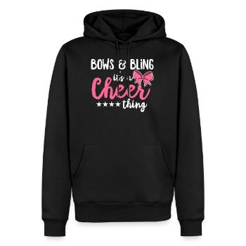 Cheerleading Design pour une fille de cheerleading - Sweat à capuche Premium bio Homme - noir - Devant - Nico (187cm)