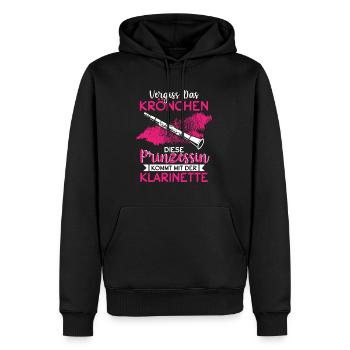 Vergiss Das Krönchen Prinzessin Klarinette - Männer Premium Bio Hoodie - Schwarz - Vorne - Nico (187cm)