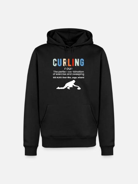 Curling Definition Eisstockschießen - Men’s Premium Organic Hoodie - black