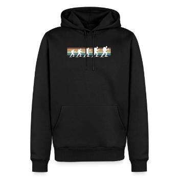 Vintage Retro Raquette - Sweat à capuche Premium bio Homme - noir - Devant - Nico (187cm)
