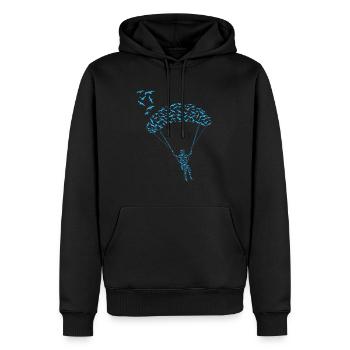 Paraglider Flock Bird Paraglider - Men’s Premium Organic Hoodie - black - Front - Nico (187cm)