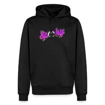 Spooky Dit Ce motif Pour Halloween - Sweat à capuche Premium bio Homme - noir - Devant - Nico (187cm)
