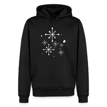 Snowflakes Gift Snow Lovers - Men’s Premium Organic Hoodie - black - Front - Nico (187cm)