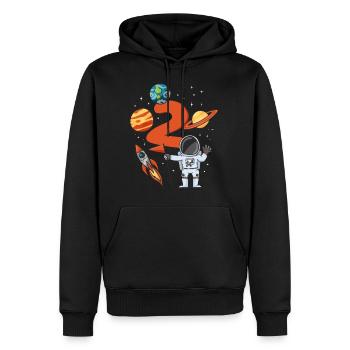 Astronaut Geburtstag 2 Jahre - Männer Premium Bio Hoodie - Schwarz - Vorne - Nico (187cm)