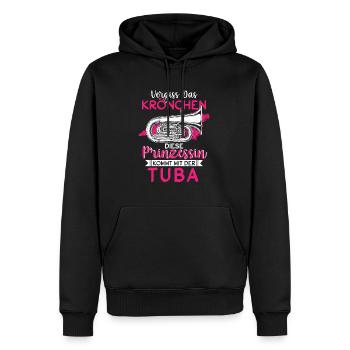 Vergiss Das Krönchen Prinzessin Tuba - Männer Premium Bio Hoodie - Schwarz - Vorne - Nico (187cm)